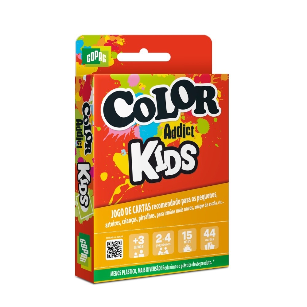 JOGO COLOR ADDICT KIDS CARTUCHO COPAG 44 CARTAS BARALHO DIVERSÃO CRIANÇAS RACIOCÍNIO LÓGICO FAMÍLIA