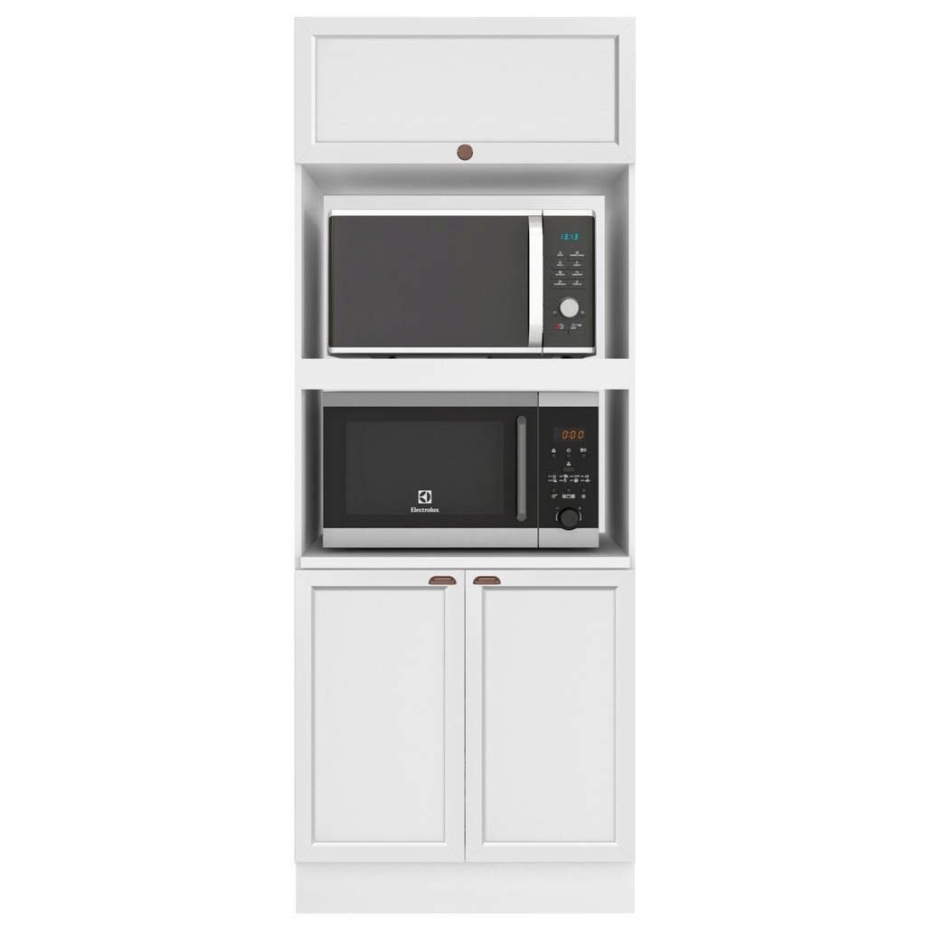 Paneleiro Torre Quente 3 Portas 2 Nichos para Forno Unna Yescasa Branco em Oferta na Shopee