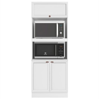 Paneleiro Torre Quente 3 Portas 2 Nichos para Forno Unna Yescasa Branco em Oferta na Shopee