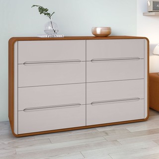 Cômoda 8 Gavetas 152x48x96cm Loop Frassino/Off White em Oferta na Shopee