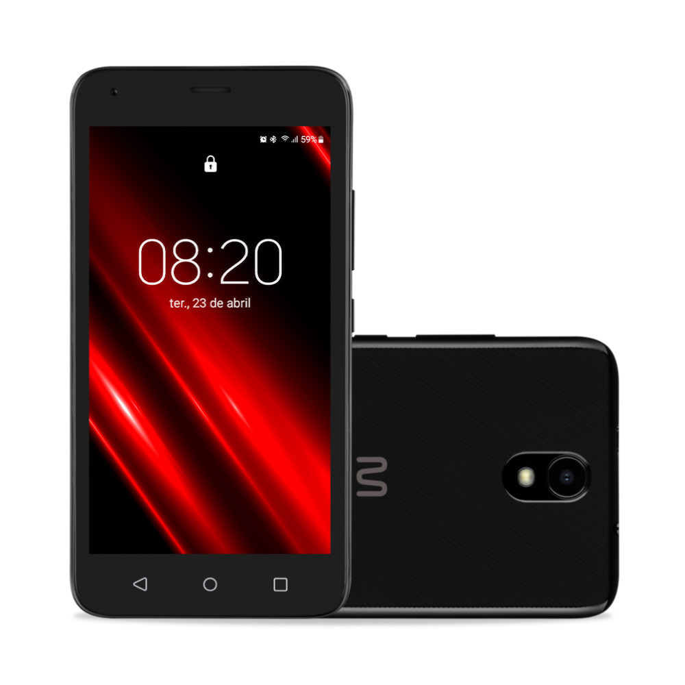 Smartphone Multi E Pro 4G 32GB 1GB RAM Dual Chip Android 11 (Go edition) Quad Core Preto - P9150