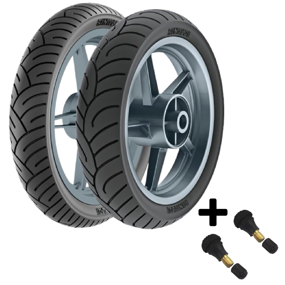 Par Pneus  Lead 110  90/90-12 + 100/90-10 Hb37 Rinaldi + Bicos