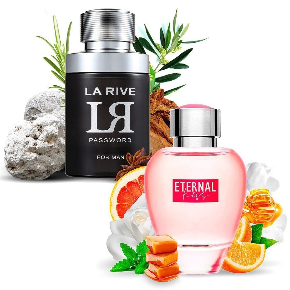 Kit 2 Perfumes La Rive Importados LR Password E Eternal Kiss