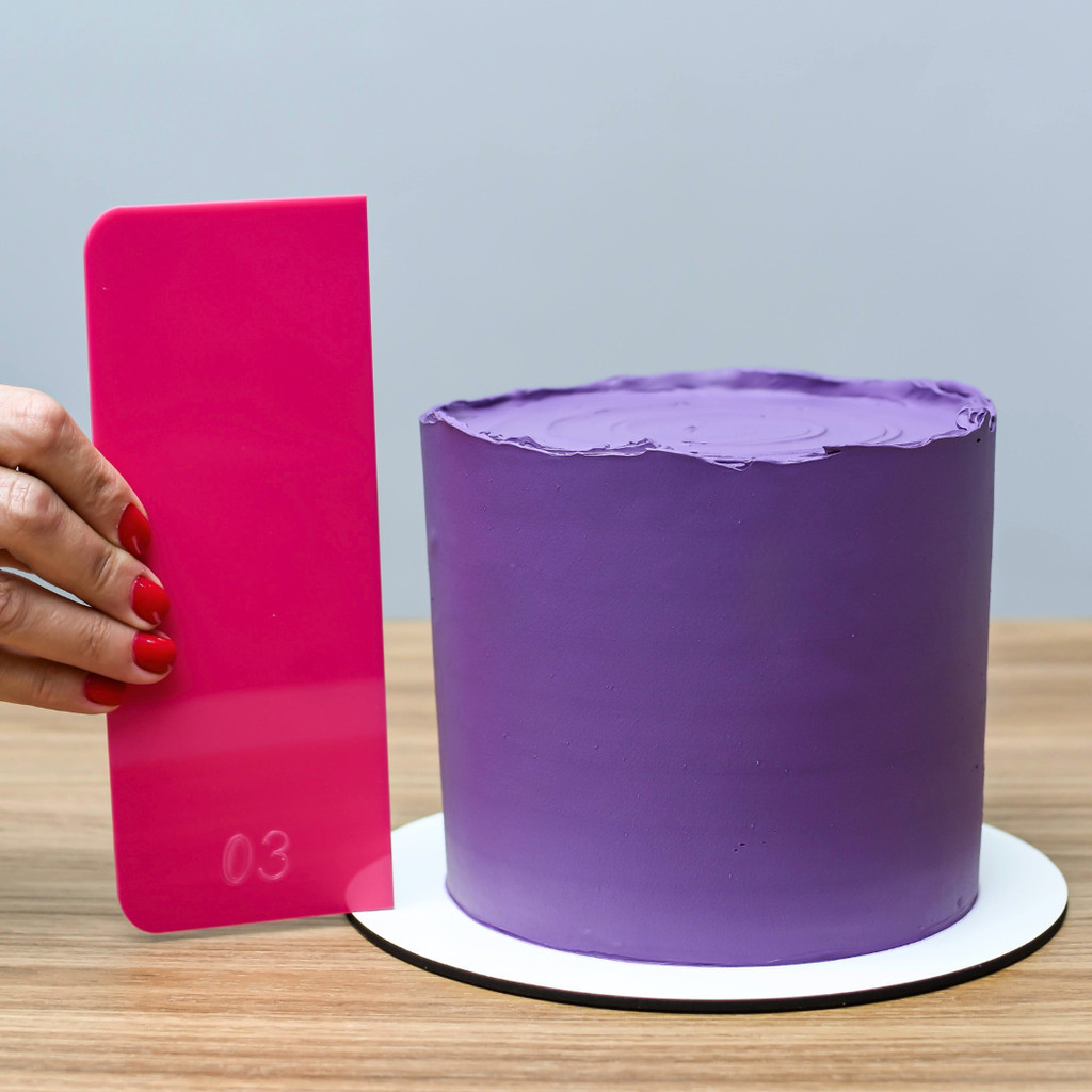 Espátula de Textura para Confeitaria - Modelo 03 Espátula para Bolo Espátula de acrílico alisadora em Oferta na Shopee