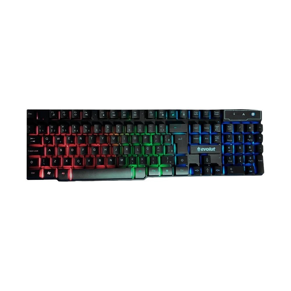 TECLADO GAMER EVOLUT HAWKE USB, RAINBOW - EG206 em Oferta na Shopee