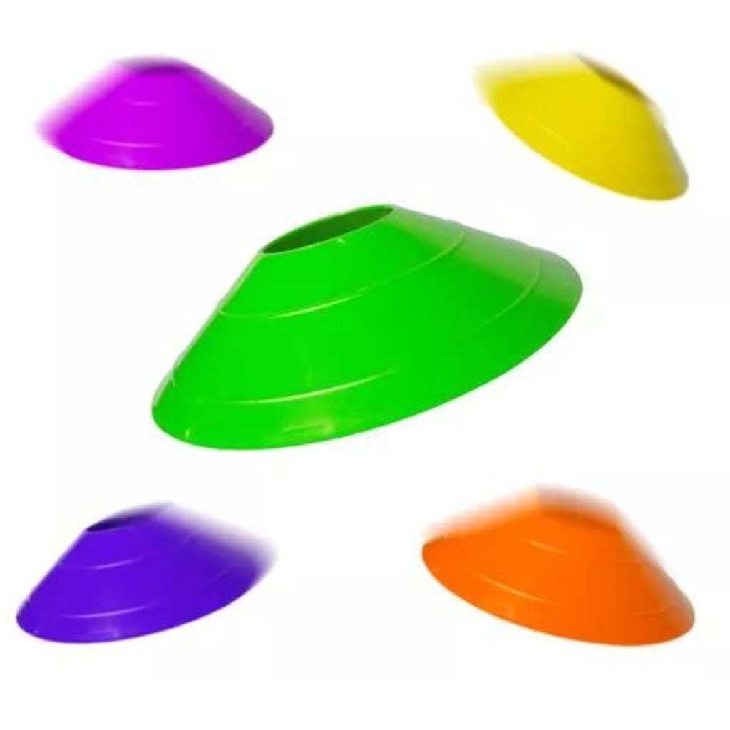 Kit 5 Chapéu Chines Cone 19cm Esporte Funcional Disco Treino