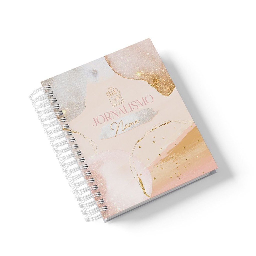Caderno Personalizado Jornalismo (Modelo 04) - A5 15x21cm (PEQUENO) - Com 100 Folhas