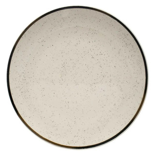 Prato De Sobremesa Cerâmica Unni Brisa Oxford 20cm Rustico Decorado