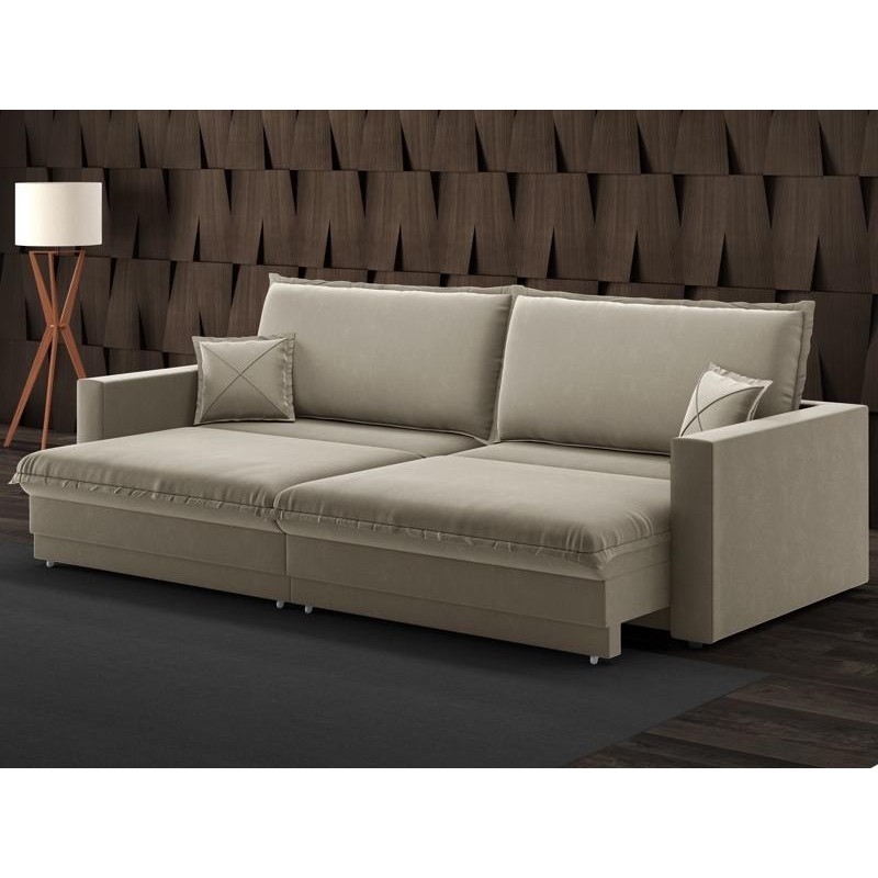 Sofá Tango 2,40m sem caixa, Retrátil e Reclinável Veludocristal Fendi - NETSOFAS em Oferta na Shopee