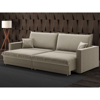 Sofá Tango 2,40m sem caixa, Retrátil e Reclinável Veludocristal Fendi - NETSOFAS em Oferta na Shopee