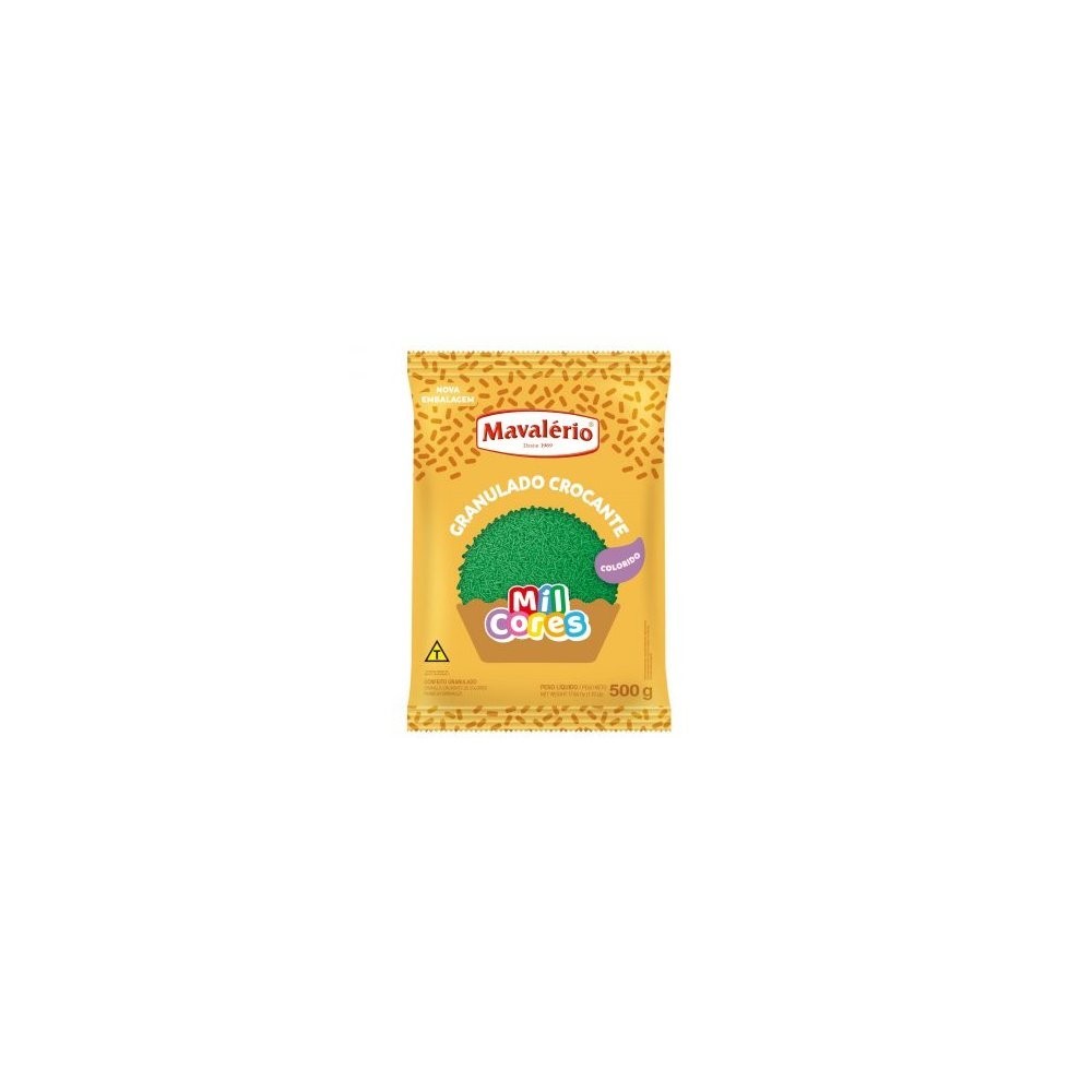 Granulado Croc. Verde Mil Cores 500g Mavalerio