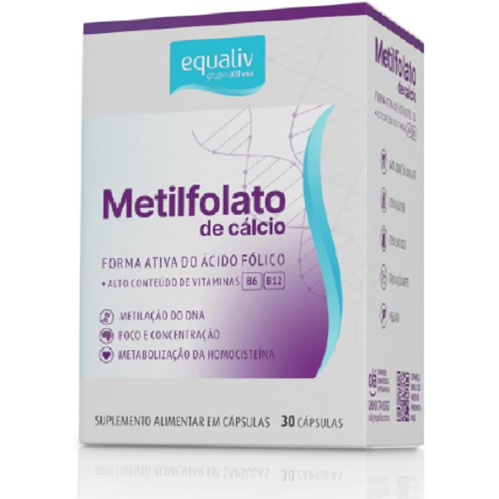 Suplemento Vitamínico Metilfolato De Cálcio 30 Cp – Equaliv
