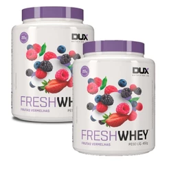 Kit 2 Fresh Whey Dux Sabor Frutas Vermelhas com 20g Proteína Pote 450g