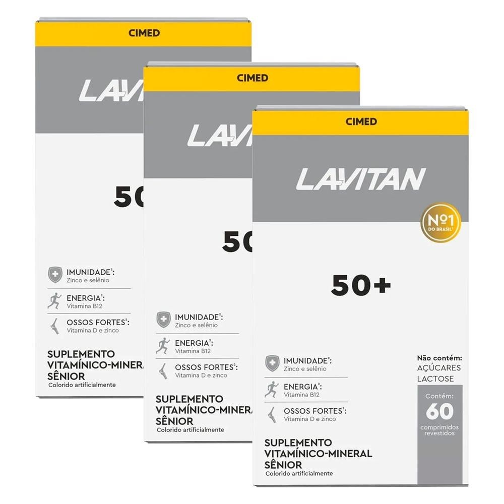 Kit 3 und Lavitan 50+ com 60 Cpr em Oferta na Shopee