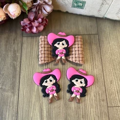 10 A 50 UNIDADES - Apliques Emborrachados Boiadeira - Personalizados Decorção de Festas