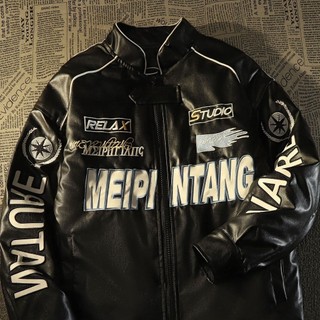 Jaqueta De Roupas De Motocicleta De Inverno Vintage Simples PU De Alta Qualidade
