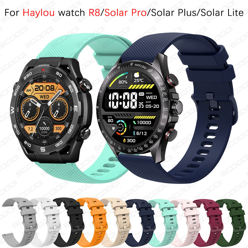 Pulseira Esportiva De Reposição De Silicone Macio Para Relógio HAYLOU R8/Solar Pro/Plus Lite Smart Wristband em Oferta na Shopee