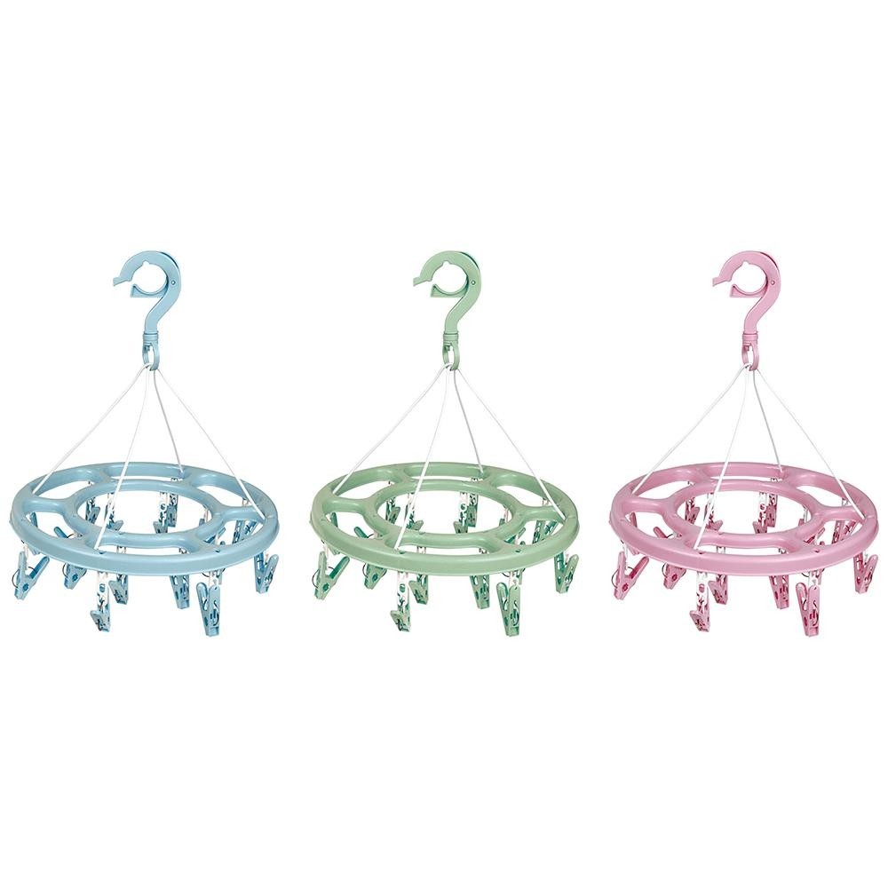 Mini-varal Redondo Mor com 16 Prendedores, em Polipropileno - 6093 em Oferta na Shopee