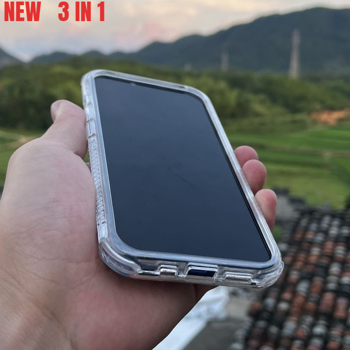 Capa Acrílica Espessada 3 Em 1 Para Redmi Note 14 13 PRO PLUS 5G Transparente Completa À Prova De Choque em Oferta na Shopee