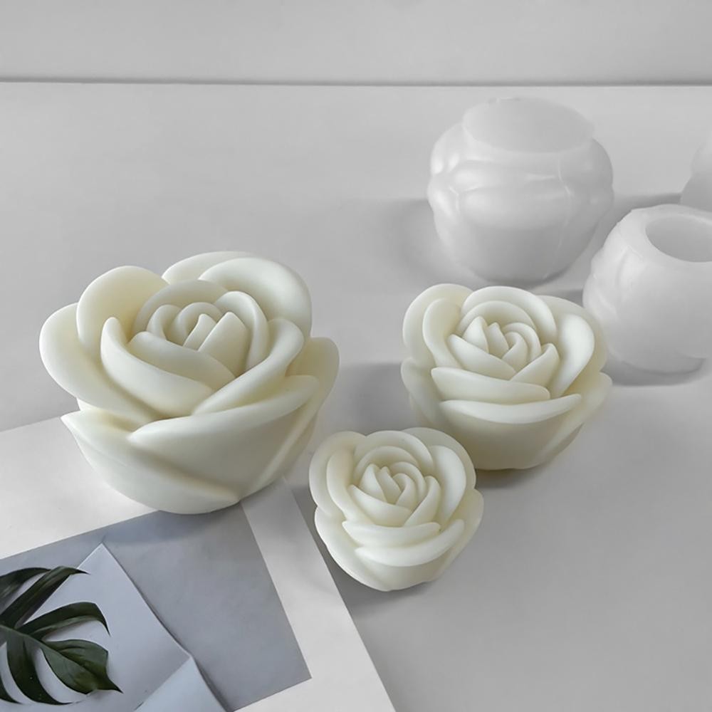 【READY STOCK】LS-STORE Molde De Velas De Silicone Para Flores De Peônia 3D Sabonete De Gesso Bolo De Chocolate B2G4 — imagem 2 de 2