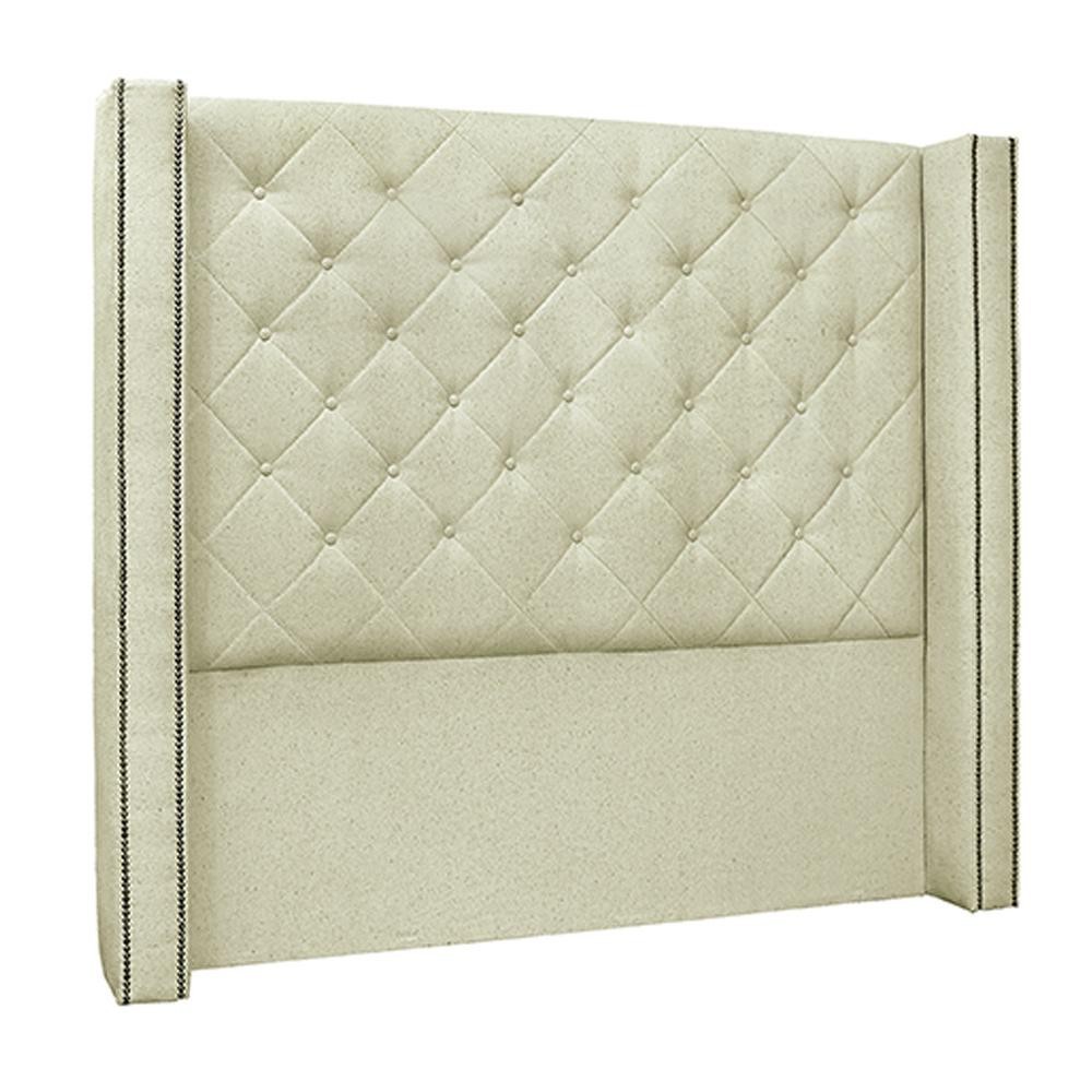 Cabeceira Decorativa King Size 2,19M Loewe Linho Natural G63 - Gran Belo em Oferta na Shopee