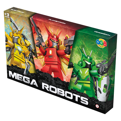 BONECOS MEGA ROBOTS - 6 UNI