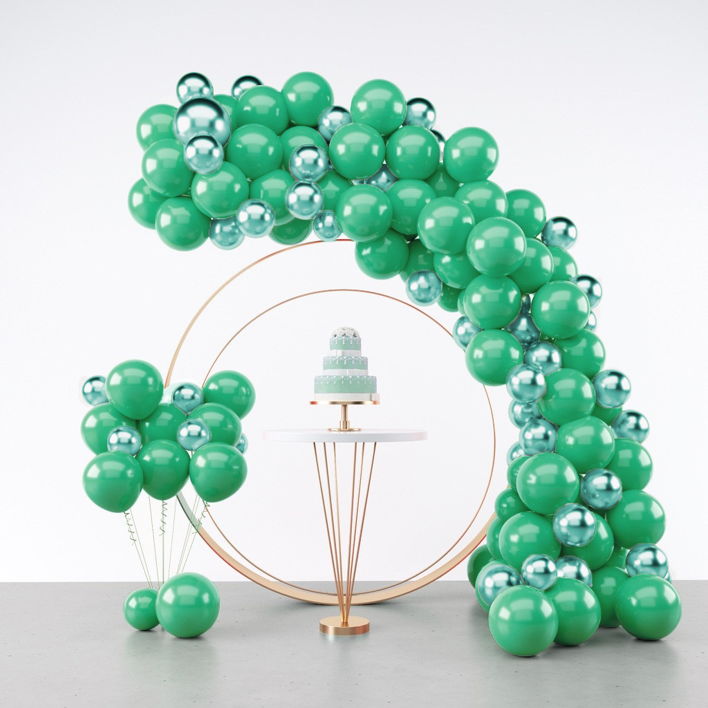 Kit 75 Balões Verde Escuro + Verde Metalizado - Balão Bexiga Liso/Cromado Para Festas e Aniversários em Oferta na Shopee