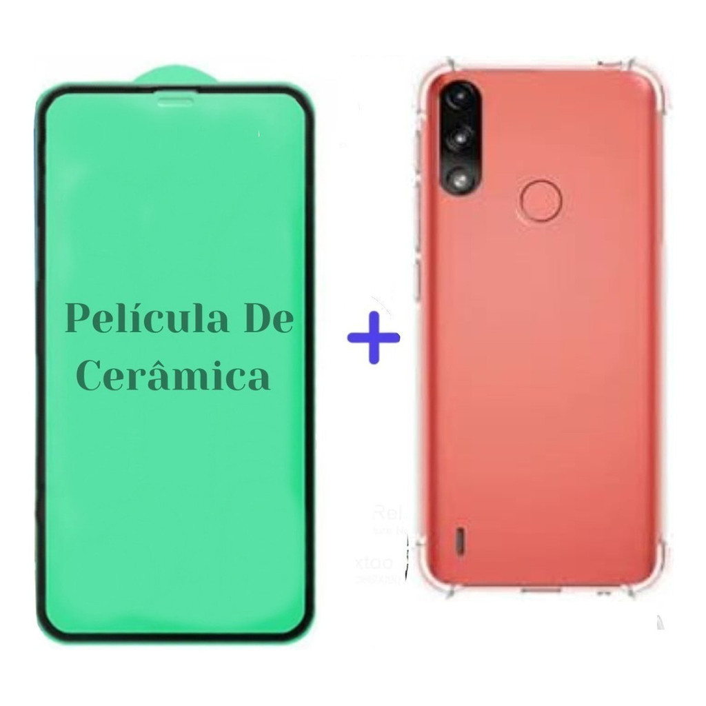 Capa + Película De Cerâmica Motorola Moto E7 Power - Slim