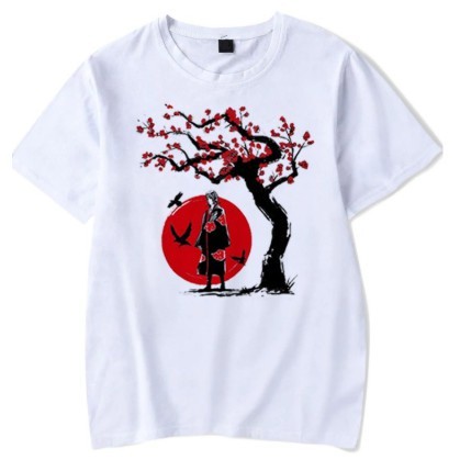 Camiseta Unissex Anime Naruto Itachi Cerejeiras Uchiha -MAYYN.