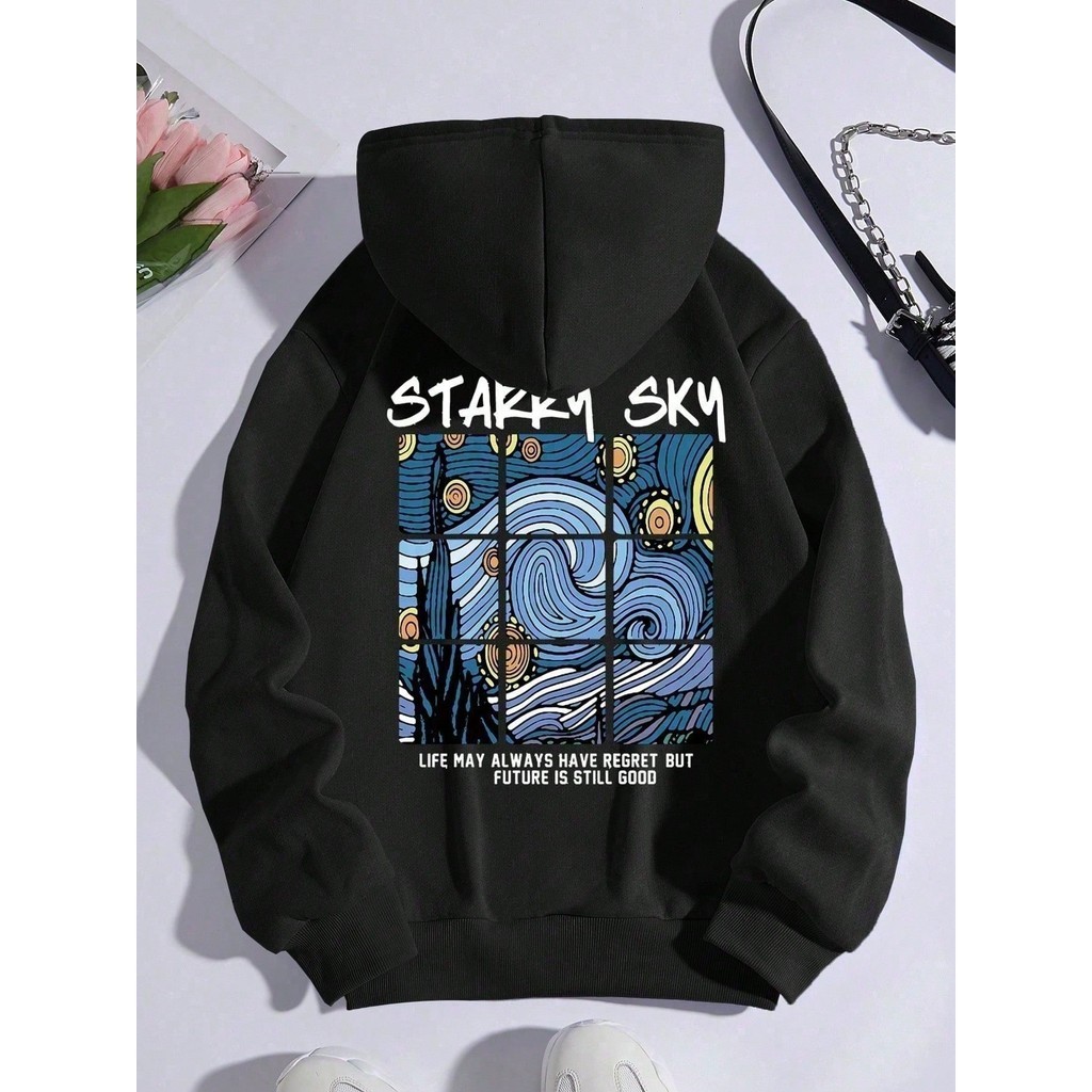 Moletom Canguru Estampado Sky Canguru Blusa Frio Outono/Inverno Top Lançamento
