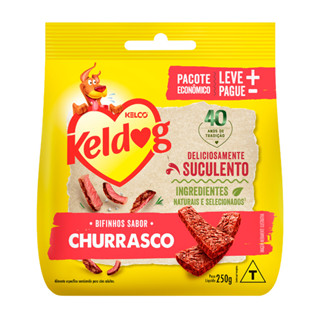 Bifinho Keldog Criadores Para Cães Sabor Churrasco 250g em Oferta na Shopee