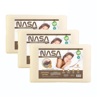 Kit Com 3 Travesseiro Nasa-X Original Viscoelástico Antialérgico Antiácaro Ortopédico em Oferta na Shopee