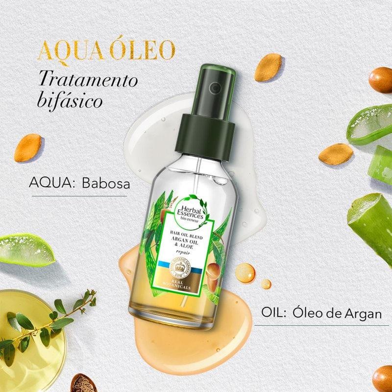 Aqua Óleo Herbal Essences Babosa & Óleo de Argan 100ml