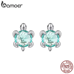 Bamoer 925 Sterling Sliver Brincos Tartaruga Joias Presentes Para Mulheres
