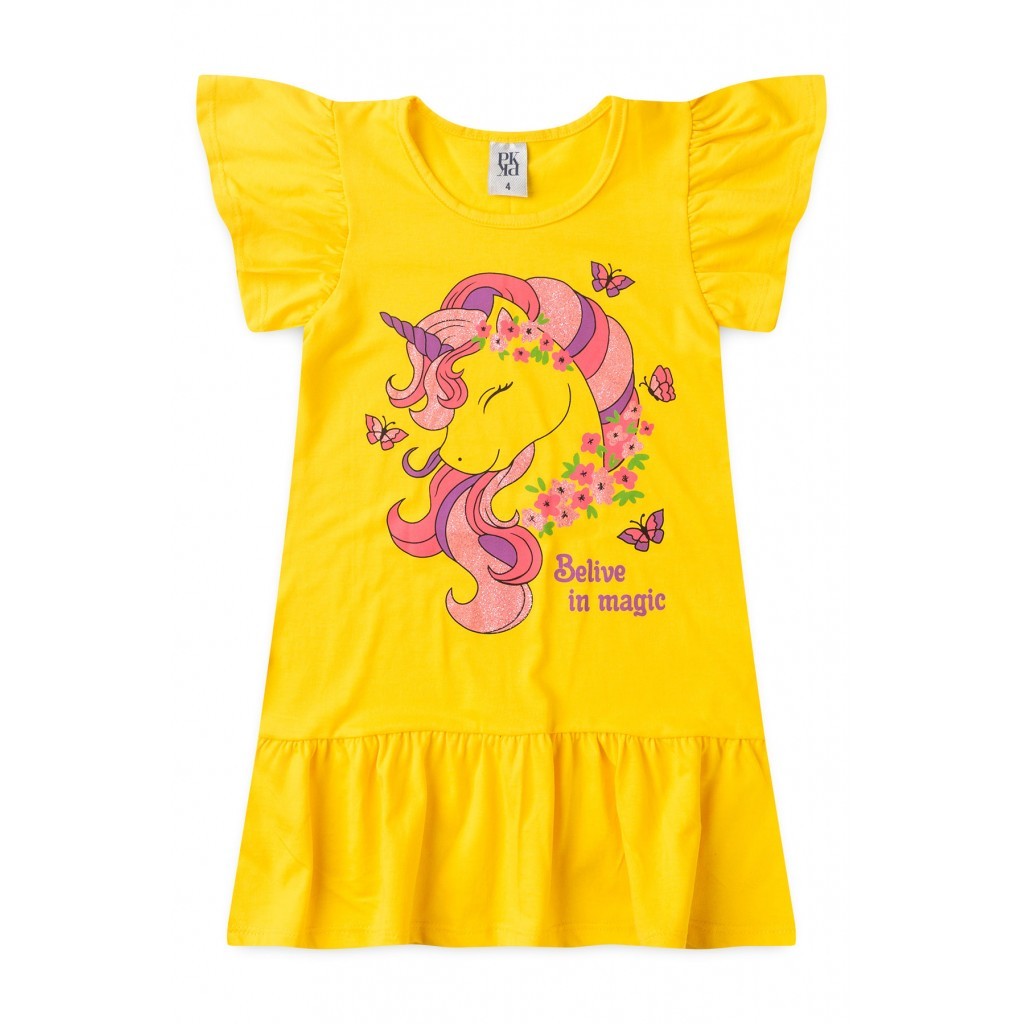 Vestido Feminino Infantil Acreditar Na Magia - Baby & Kids Fashion
