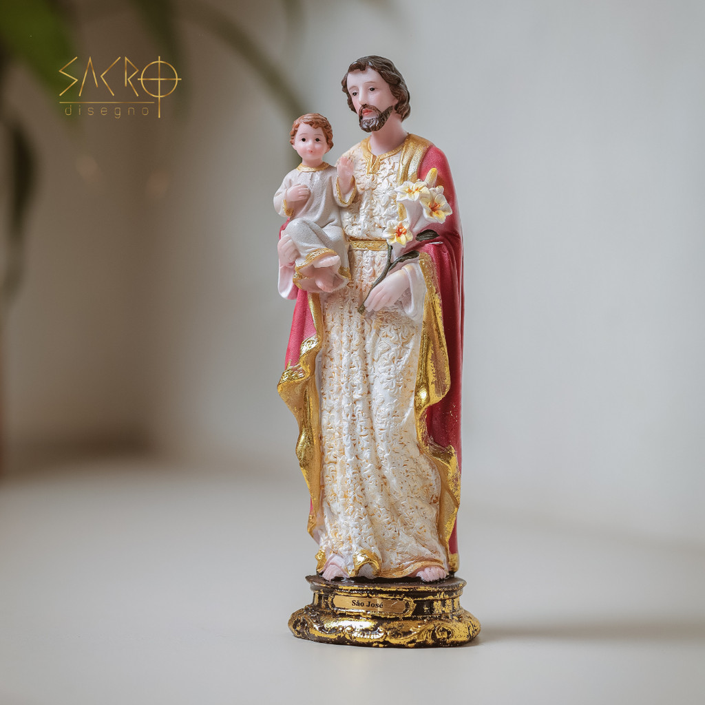 Imagem São José 20Cm Resina Importada em Oferta na Shopee