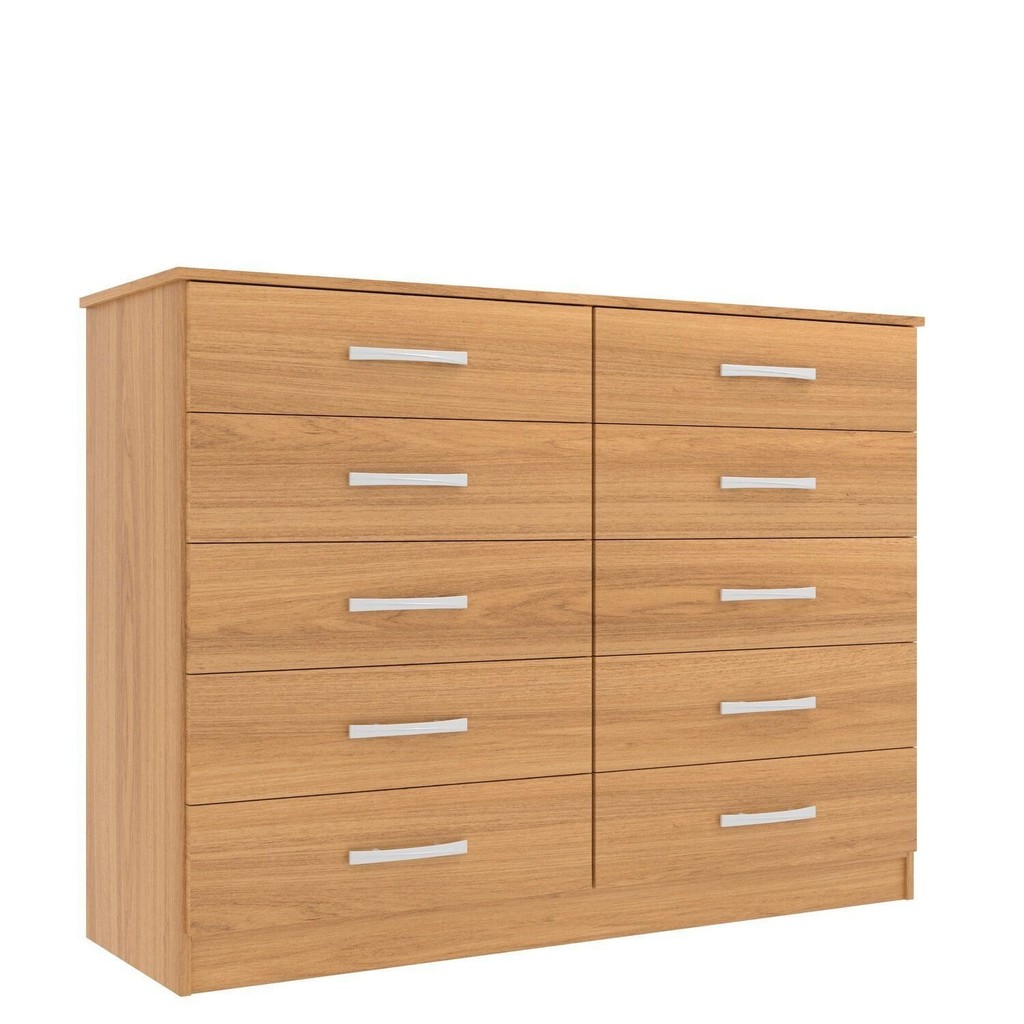 Comoda para Quarto 10 Gavetas Marbela Cinamomo - Mom & Baby