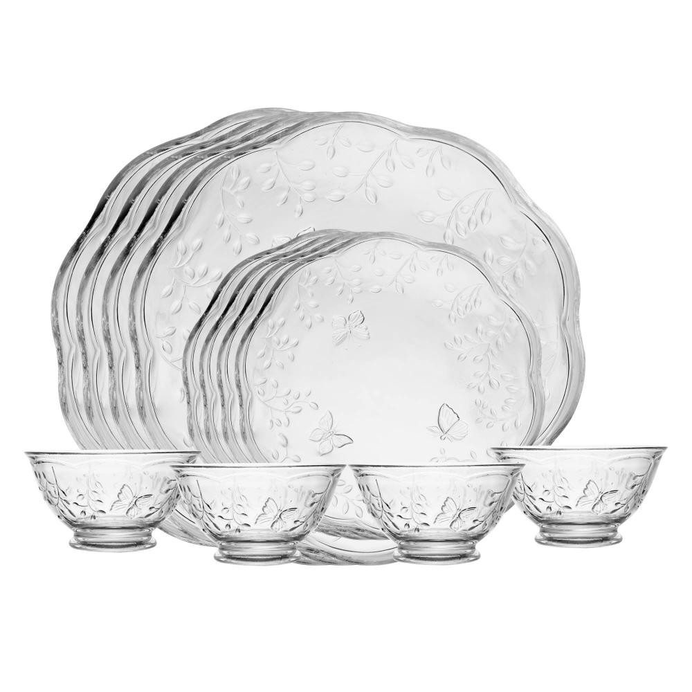 Jogo de Jantar 12 peças New Butterfly Cristal Ecológico Lyor - Home & Living