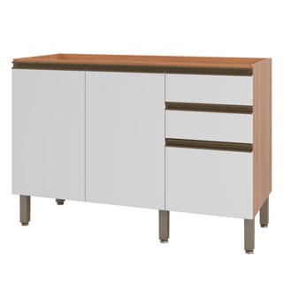 Balcão Gabinete Telasul Macadâmia 1200MM Para Pia 2 Portas em Oferta na Shopee