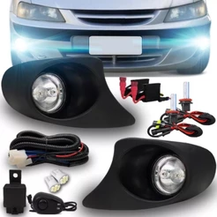 Kit Farol De Milha Neblina Auxiliar Celta 1999 2000 2001 2002 2003 2004 2005 2006 + Kit Xenon H3 8000k