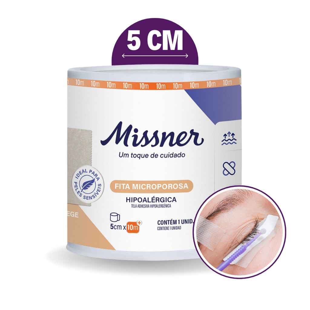 Fita Cirúrgica Micropore Hipoalérgica Discreta Bege Missner 5cmX10m