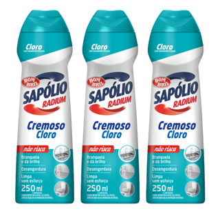 Kit 3 Sapólio Radium Cremoso Com Cloro Bombril 250ml em Oferta na Shopee