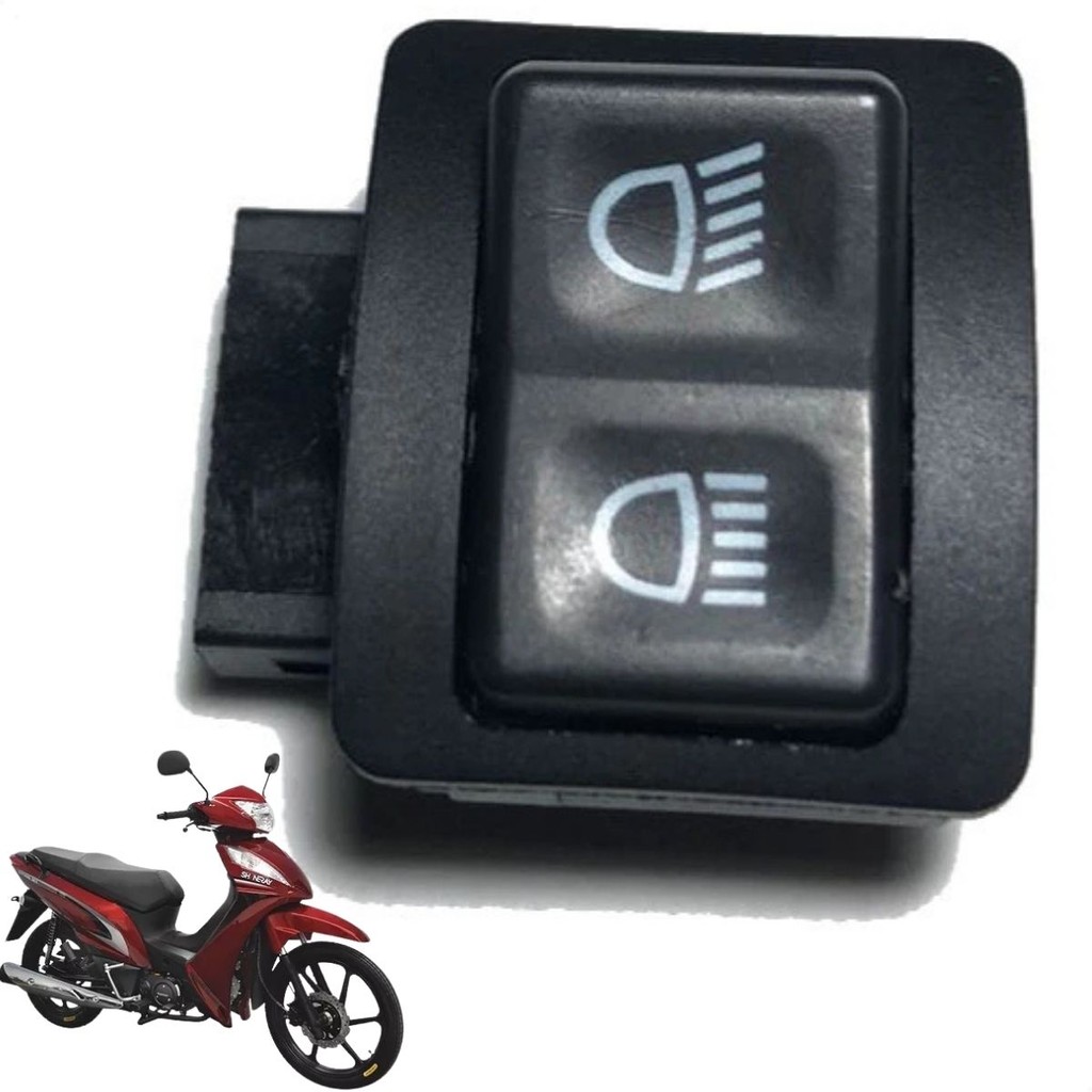 Botão Interruptor Farol Alto Baixo Shineray Phoenix XY 50 em Oferta na Shopee