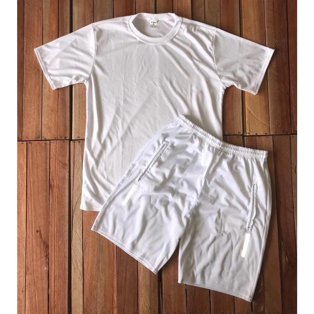 Camiseta Dry Masculina Manga Curta Esportiva + 1 Bermuda Masculino