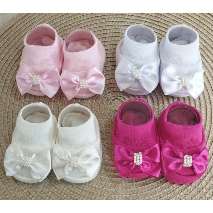 KIT SAPATINHO MATERNIDADE C/4PARES MEIA BEBE MENINA em Oferta na Shopee