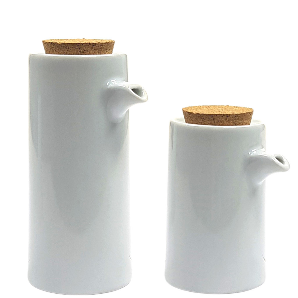 Kit Garrafa Porcelana Azeite Óleo Vinagre Shoyo 2 Peças