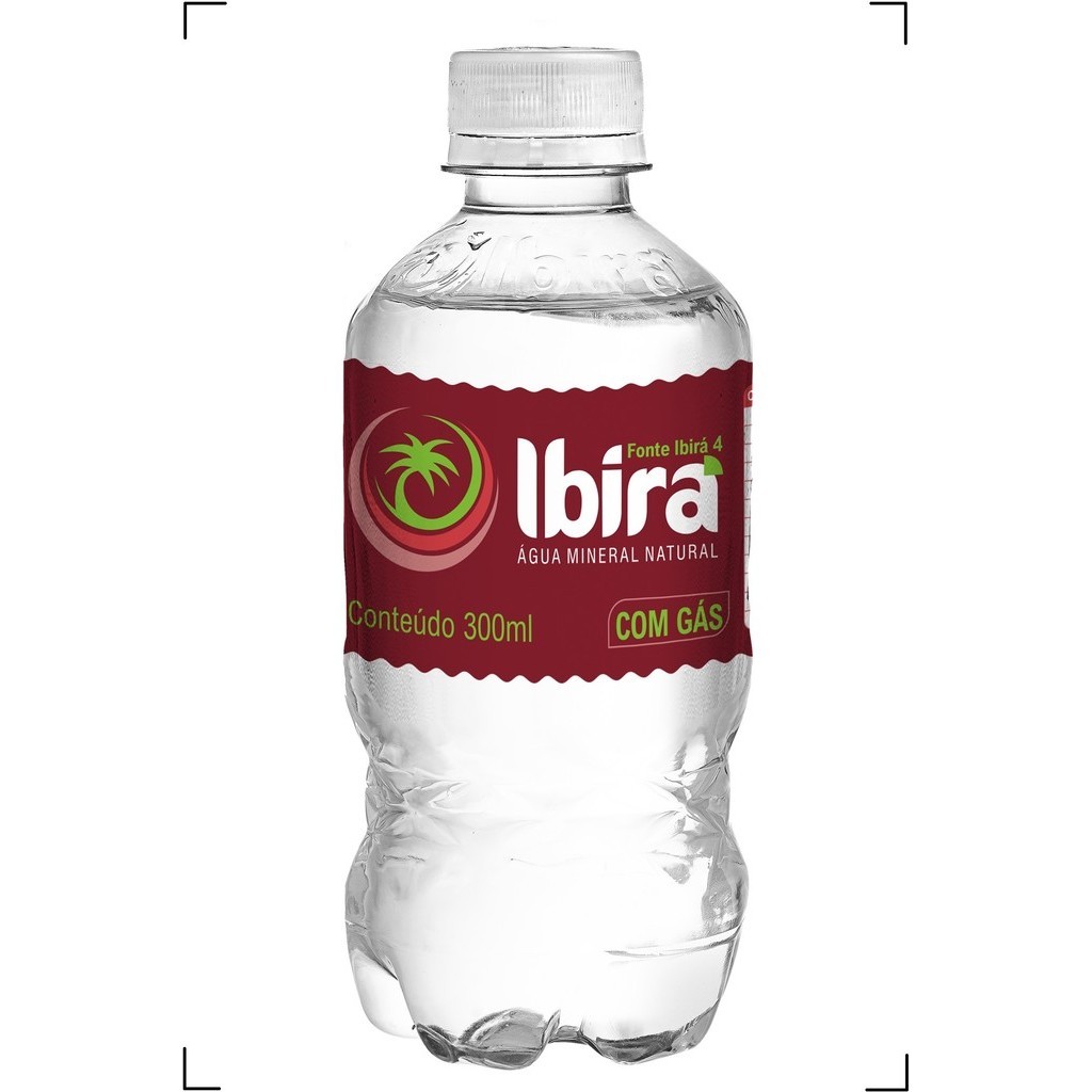 Água Mineral Natural Ibirá Com Gás Garrafa 300 ml Pack com 12 Unidades