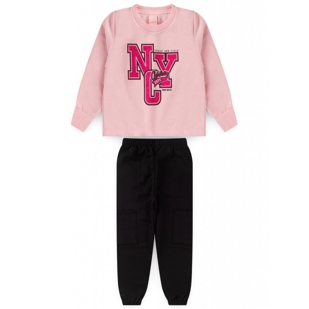 Conjunto Feminino Infantil Track And Field - Baby & Kids Fashion