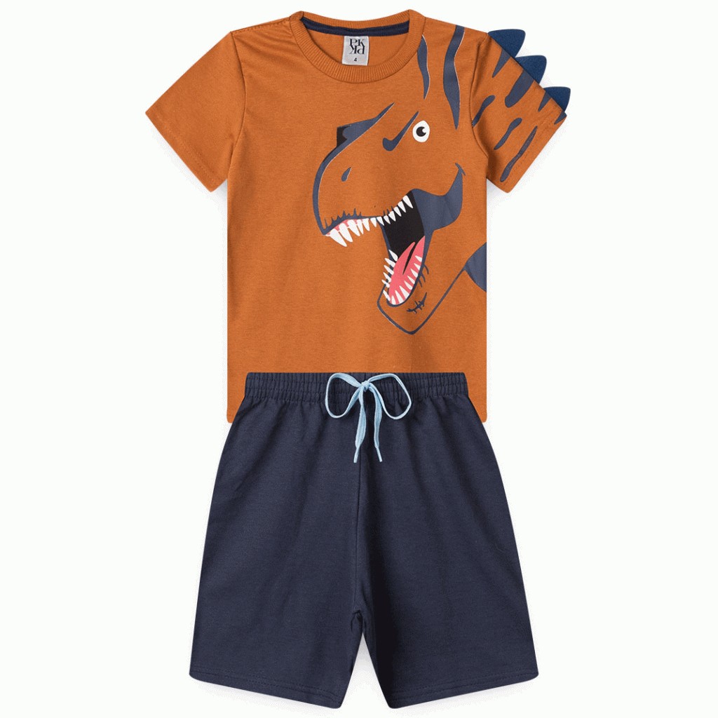 Conjunto Masculino Infantil Verão Savage Dino - Baby & Kids Fashion