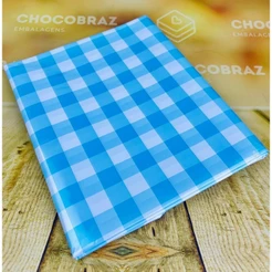 10~50 TOALHAS P/ FESTA JUNINA XADREZ AZUL CLARO 78X78 INOVE (CHOCO)